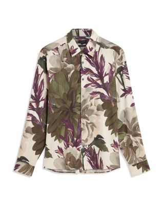 Wetherb Bold Bloom Print Regular Fit Shirt