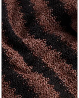 Monier Textured Stripe Relaxed Crochet Shirt