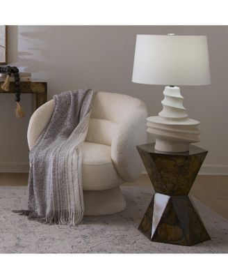 Dune Ceramic Table Lamp with Linen Shade