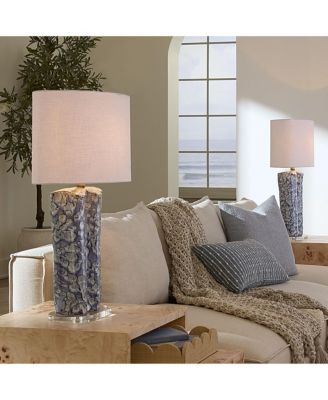 Flurry Ceramic Table Lamp with Linen Shade