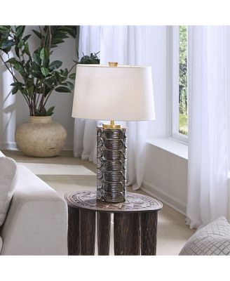 Wright Ceramic Table Lamp with Linen Shade