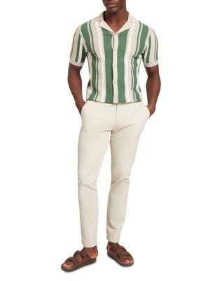 Flauden Striped Pointelle Knit Shirt