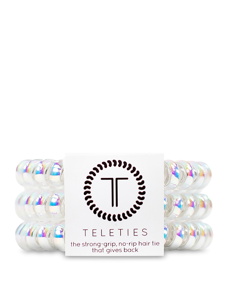 Teleties Small Hair Ties, Pack Of 3 In White