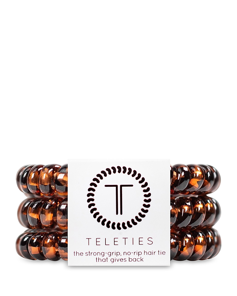 Teleties Small Hair Ties, Pack Of 3 In Brown