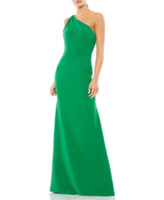 One Shoulder Jersey Mermaid Gown
