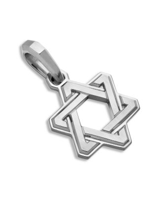 Sterling Silver Deco Star of David Pendant