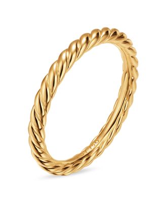 18K Yellow Gold DY Unity Cable Band Ring