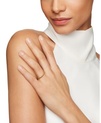 18K Yellow Gold DY Unity Cable Band Ring