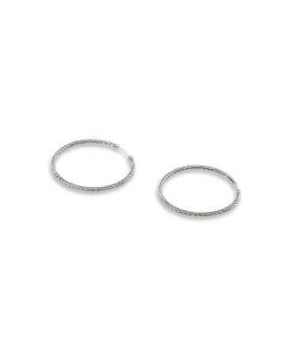 Sterling Silver Classic Chain Large Hoop Earrings