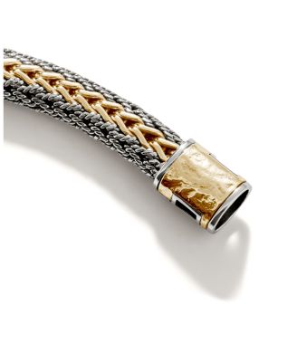 Men&#39;s 18K Yellow Gold &amp; Sterling Silver Icon Bracelet, 8mm