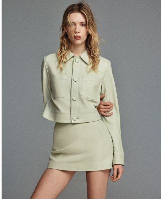 The Button Front Leather Jacket