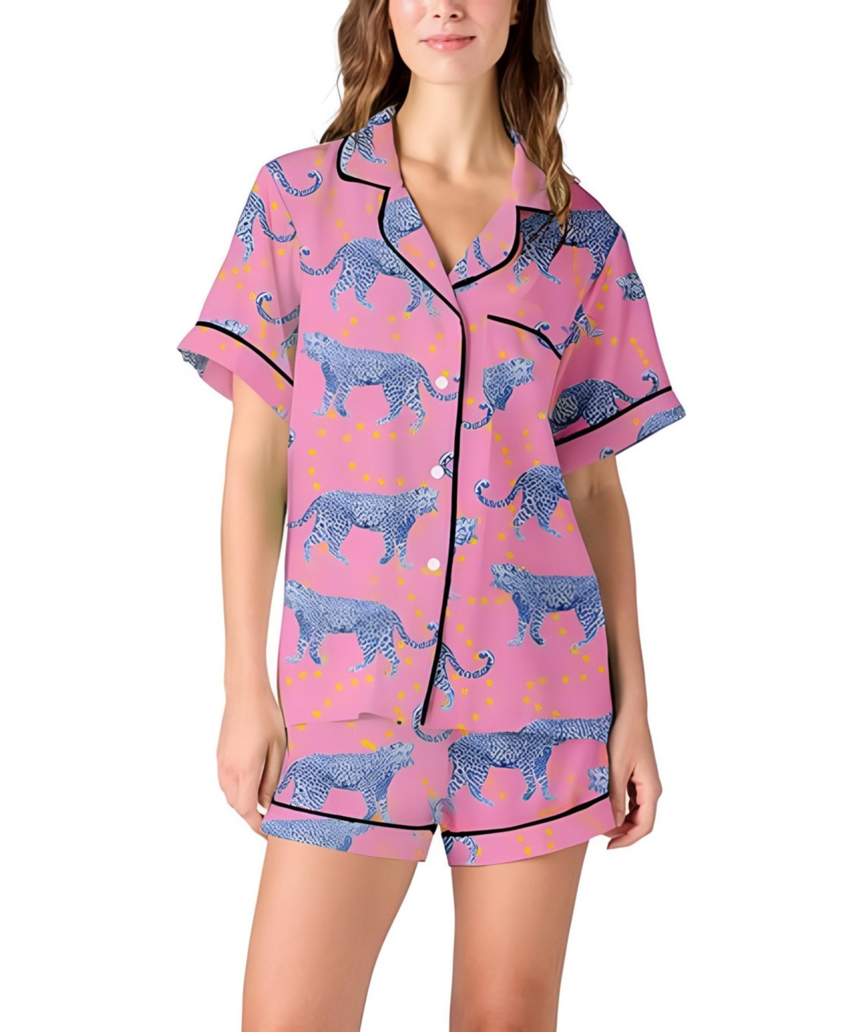 Cosmic Cheetah Pajama Shorts Set
