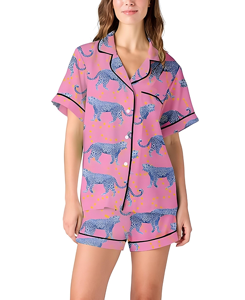 Katie Kime Cosmic Cheetah Pajama Shorts Set