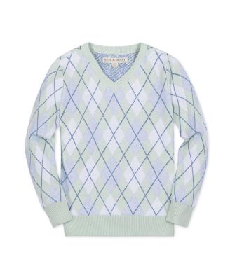 Hope & Henry - Unisex Hope &amp; Henry Boys&#039; Organic Long Sleeve Fine Gauge V-Neck Sweater