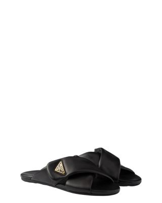  Women's Padded Nappa Leather Slides