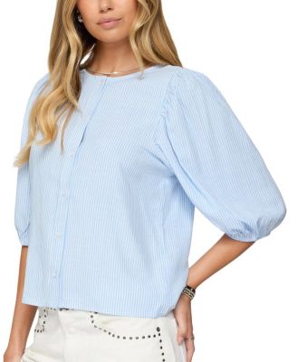 Edikted - Pinstripe Linen Look Button Up Shirt