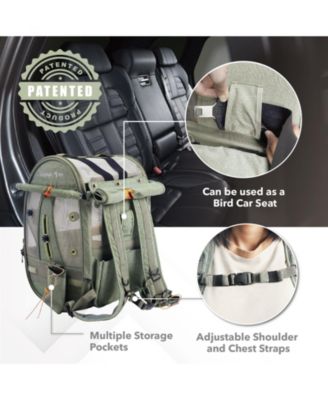 Medium Size Bird Travel Carrier Backpack with Perch