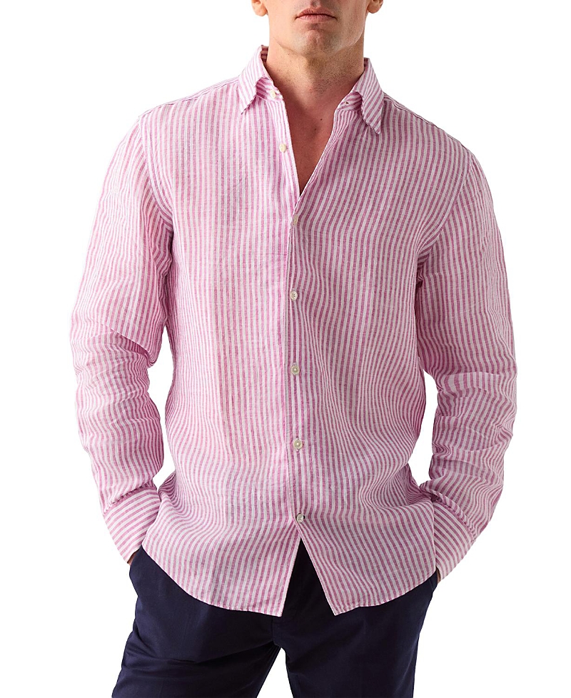 Robert Talbott Morgan Stripe Linen Shirt