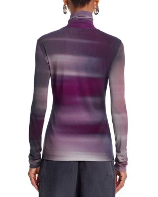 Ombre Long Sleeve Turtleneck Top