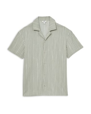 Textured Printed Camp Shirt
