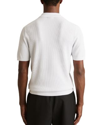 Textured Quarter Zip Polo Shirt
