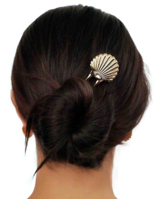 Santorini Cubic Zirconia Shell Hair Pin