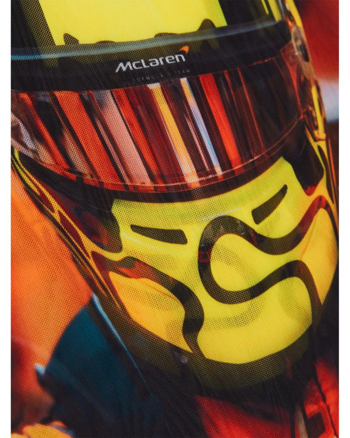 Mclaren Santino Short Sleeve Lando Printed Mesh Top