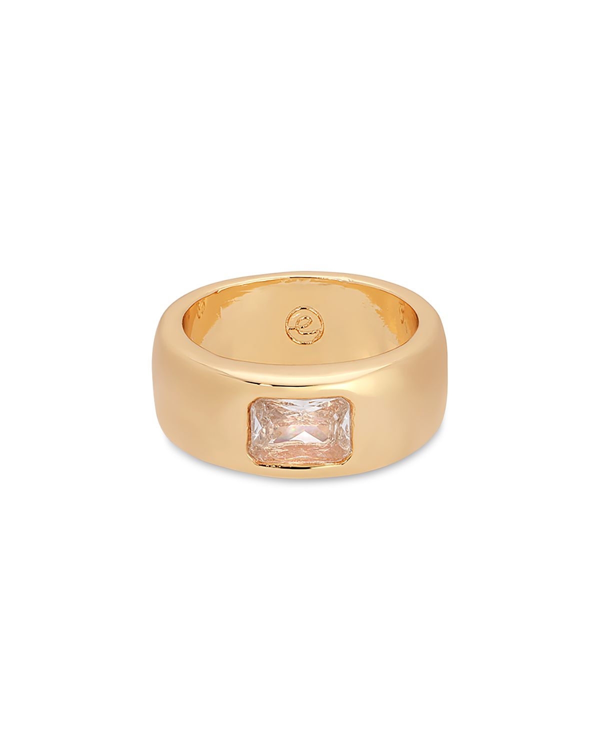 Ettika Treasure Emerald Cut Cubic Zirconia Band Ring