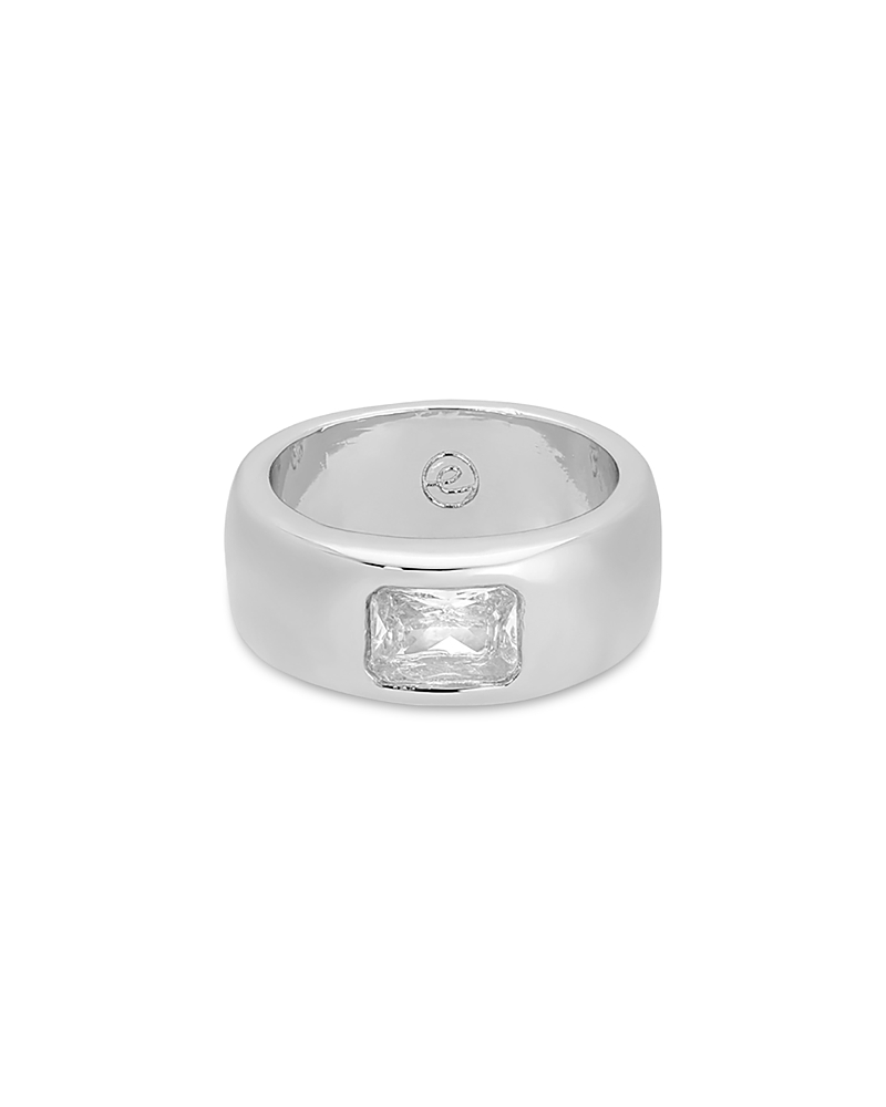 Ettika Treasure Emerald Cut Cubic Zirconia Band Ring