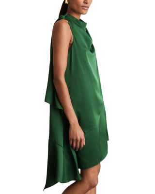 REISS Eloise Drape Neck Short Occasion Dress | Bloomingdale's