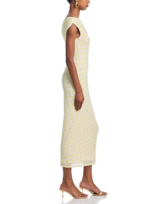 Holden Asymmetric Neck Yellow Dress