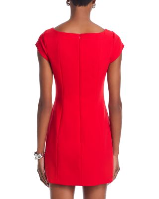 Azra Twill Cap Sleeve Mini Dress