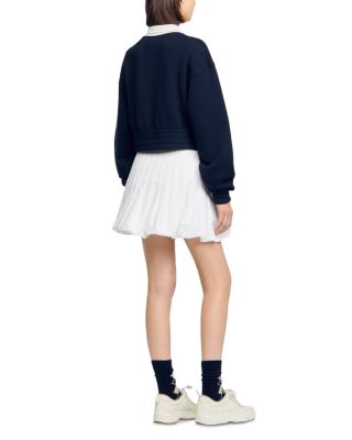 Cropped Two Tone Sweatshirt