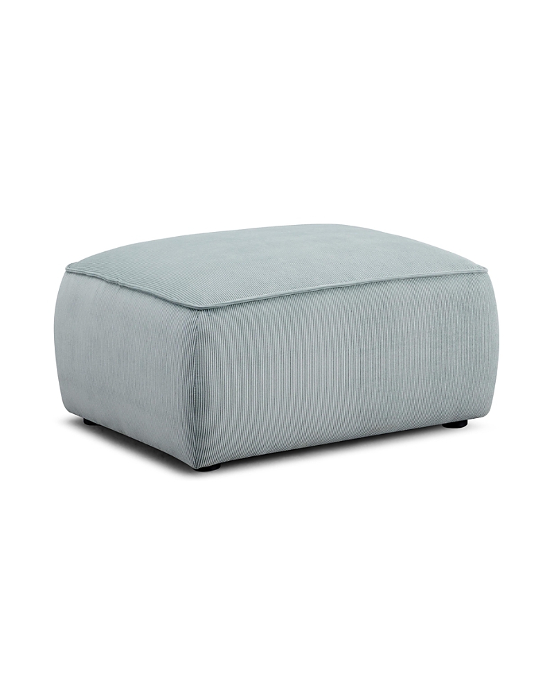 Tov Furniture Travie Performance Corduroy Velvet Ottoman In Green