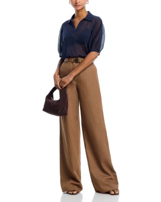 Blouson Polo in Sheer Crepe