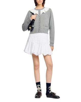 Contrast Collar Cardigan