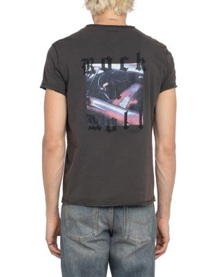 Monastir Split Collar Graphic Tee