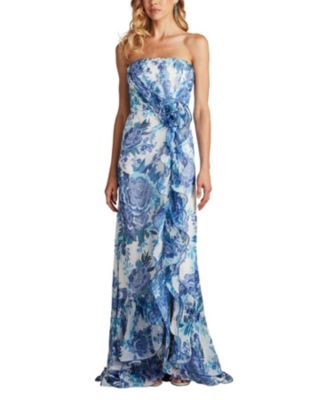 Morwenna Floral Print Ruffle Gown