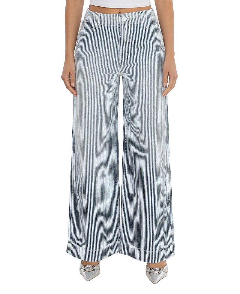 Rudes Denim High Rise Rosalie Trouser Jeans in High Tide Blue