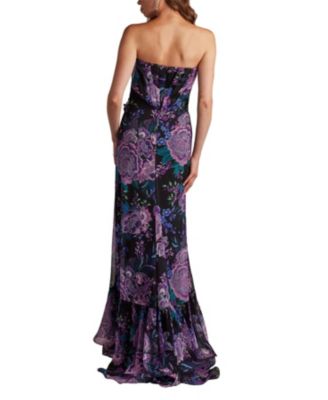 Morwenna Floral Print Ruffle Gown