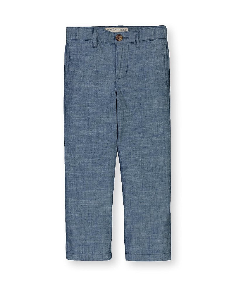 Hope & Henry Boys' Organic Chambray Suit Pant, Kids