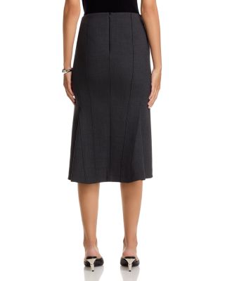 Bi Stretch Scuba Wool Blend Pencil Skirt