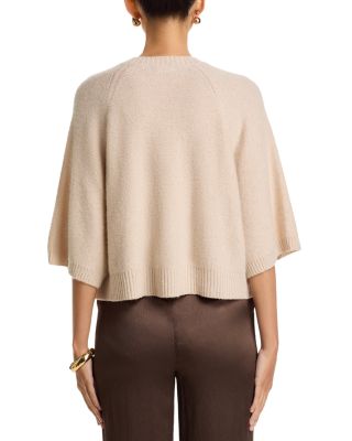 Sequin Cropped Cape Sleeve Sweater