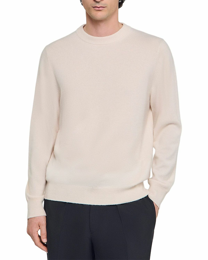 Sandro Unisex Industrial Cashmere Sweater In Neutral
