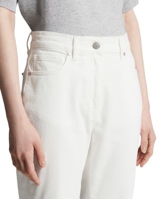 Mid Rise Straight Jeans in Natural White