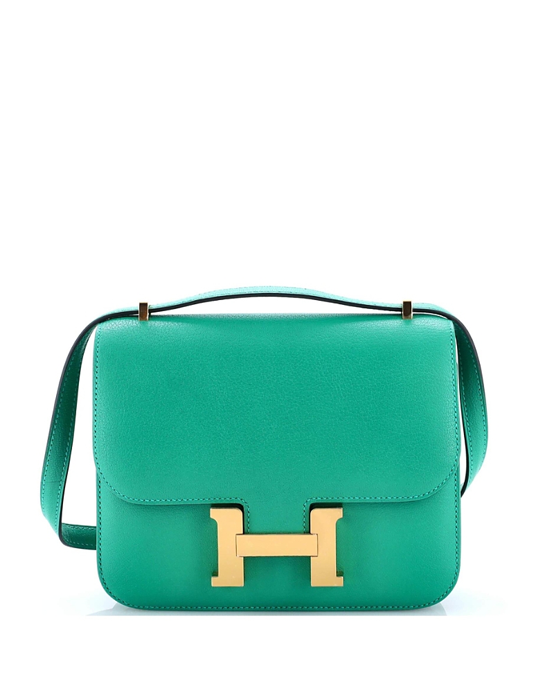 Pre-owned Pre-owned Hermes  Hermes 18 Constance Nm Bag Chevre Mysore In Green