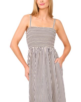 Striped Smocked Maxi Dress