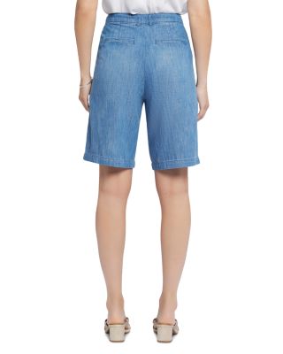 Petite Relaxed Denim Bermuda Shorts in Corfu