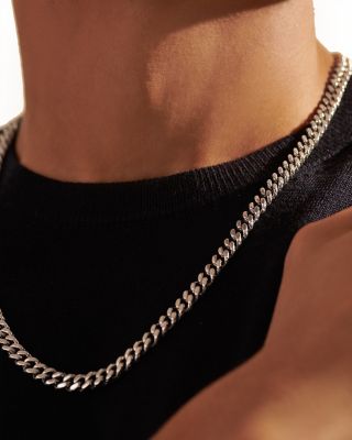 Sterling Silver Curb Chain Necklace, 20"