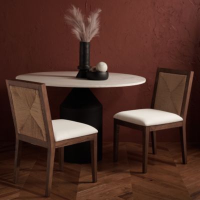 Emilio Woven Dining Chairs, Set of 2